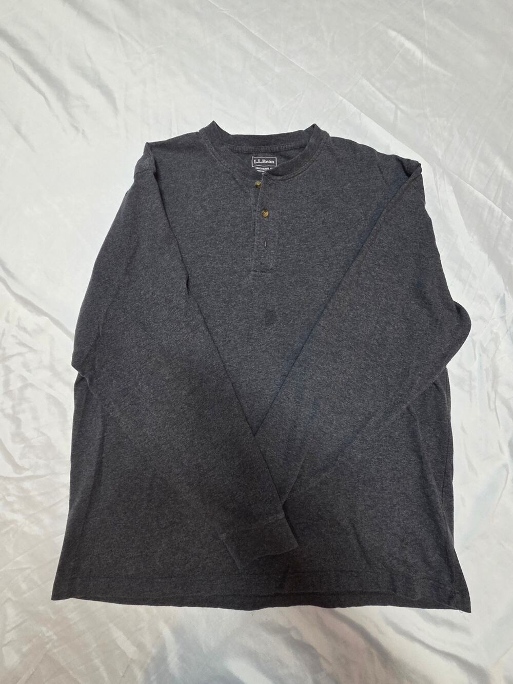 L.L.Bean Dark Gray Henley Shirt